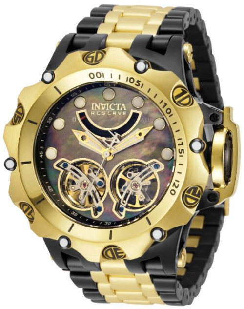 Invicta Men's 33555 Reserve Automatic Multifunction Black, Gold Dial Watch