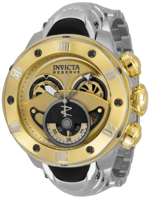 Invicta Men's 33371 Reserve Quartz Multifunction Gold, Gunmetal Dial Watch