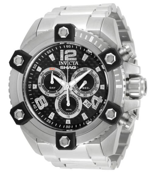 Invicta Men's 33714 SHAQ Quartz Chronograph Black Dial Watch