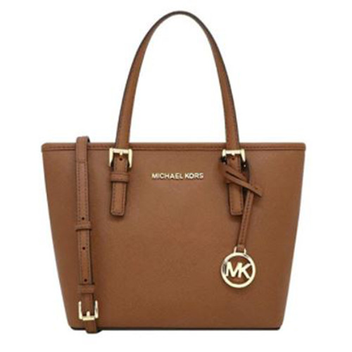 Michael Kors Jet Set Travel Convertible Carryall Top Zip Logo Tote