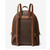 Michael Kors Kenly Medium Adina Backpack Pebbled Leather Brown MK Signature