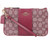 COACH Box Program Signature Jacquard Small Wristlet Burgundy Black Cherry One Size 5476B-GDT4Z