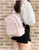 Michael Kors Adina Kenly Backpack Powder Blush Pink Pebbled Leather 35T1G4AB2L-424