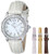 Invicta Women's 11782 Wildflower Mother-Of-Pearl Dial Silver Tone Leather Wat...