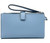 Michael Kors Jet Set Travel Double Zip Saffiano Leather Wristlet Wallet 2019 New Color (Pale Blue) 35F8STVW0L-palbl