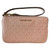 Michael Kors Jet Set Travel Large Top Zip Signature PVC Wristlet Clutch (DARK POWDER BLUSH) 35F8GTVW3B-424