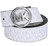 Michael Kors Reversible Buckle Belt (Bright White, Medium) 558385-119-m