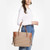 Michael Kors Voyager East/West Tote Beige/Ebony One Size 30T2GV6T4I-015