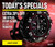 Invicta Men's 36625 Gladiator Quartz Chronograph Burgundy, Black Dial Watch