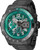 Invicta Men's 36677 Aviator Quartz Multifunction Gunmetal, Green Dial Watch