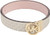 Michael Kors 558385 Cream MK Logo/Light Pink With Gold Hardware Twist Reversible 39 Inch Women's Belt Size Medium 558385-424-M