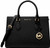 Michael Kors handbag for women Sheila satchel medium (Black With Gold Hardware) 35S3G6HS2L-001