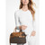 Michael Kors Carmen Medium Logo and Faux Leather Belted Satchel Brown35S2GNMS5B-847