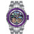 Invicta Men's 43228 Reserve Automatic 3 Hand Purple, Green, Silver, Blue Dial Watch