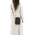 Michael Kors Womens Jet Set Travel Medium Leather Crossbody Bag, Solid Black/Gold 35H3GTVC2L-001