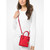 Michael Kors Mercer Extra-Small Pebbled Leather Crossbody Bag (BrightRed) 35H1SM9C0L-Bred
