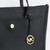 Michael Kors Maisie Large Pebbled Leather 3-IN-1 Tote Bag (Black Brown Multi) 35T1G5MT7T-BR/BK