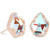 Kendra Scott Tessa Stud Earrings for Women, Fashion Jewelry, Rose Gold-Plated Brass, Iridescent Dichroic Glass4217704134