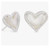 Kendra Scott Ari Heart Stud Earrings for Women, Fashion Jewelry, Rhodium-Plated, Ivory Mother of Pearl 4217704870