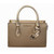 Michael Kors Sheila Small Faux Saffiano Leather Satchel (Pale Gold) 35S4G6HS5O-Pgold