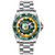 Invicta Men's 43473 MLB Oakland Athletics Quartz Green, Yellow, Silver, White Dial Watch