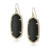 Kendra Scott Elle Drop Earrings for Women, Fashion Jewelry, 14k Gold-Plated, Black Opaque Glass 4217701740