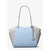 Michael Kors MK Large Handbag Purse Tote Bag Shoulder + Trifold Wallet Light Sky 35S5STVE3B-Skymulti