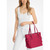 Michael Kors Voyager Large Saffiano Leather Tote Bag (DK Raspberry) 35S5SV6T7L-984