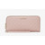 Michael Kors Jet Set Travel Large Signature Logo Continental Wristlet (Powder Blush) 35R4GTVT3V-424