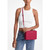Michael Kors Jet Set Large Saffiano Leather Crossbody Bag (Dark Raspberry) 35F8STTC9L-984