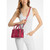 Michael Kors Sheila Small Studded Patchwork and Signature Logo Satchel (Dark Raspberry) 35T5S6HS5B-984