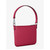 Michael Kors Jet Set Small Pebbled Leather Convertible Wristlet (Dark Raspberry) 35S5STVW5L-984