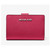 Michael Kors Medium Saffiano Leather Wallet (Dark Raspberry) 35R4STVF6L-984