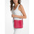 Michael Kors Jet Set Small Studded Patchwork and Signature Logo Crossbody (DK Raspberry) 35T5STVC1B-984
