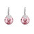 Bella V Earrings, Rhodium-Plated Metal & Pink and White Crystals - 5734235