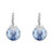 Bella V Earrings, Rhodium-Plated Metal & Blue and White Crystals - 5734234