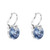 Bella V Earrings, Rhodium-Plated Metal & Blue and White Crystals - 5734234