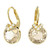 Bella V drop earrings Round cut, Gold tone, Gold-tone plated 5662093