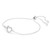 Swarovski Infinity Heart Bracelet, white, rhodium-plated metal, Length 24 cm adjustable - 5524421