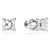 Stilla Attract stud earrings Square cut, White, Rhodium plated 5430365