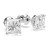 Stilla Attract stud earrings Square cut, White, Rhodium plated 5430365