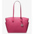 Michael Kors Marilyn Medium Top-Zip Tote Bag, Silver-Tone Hardware/MK Signature/Dark Raspberry 35F5S6AT2V-984