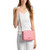 Michael Kors Jet Set Travel Large Logo Debossed Camera Crossbody Bag (Carnation) 35S6GTVC7V-Carnation