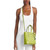 Michael Kors Eva Extra-Small Logo Jacquard Denim Convertible Tote Bag 35S6SV0T0C-Lime