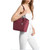 Michael Kors Outlet Jet Set Large Signature Logo Shoulder Bag (Maroon) 35S4STVT3B-Maroo