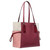 Michael Kors Outlet Voyager Large Color-Block Signature Logo Tote Bag 35S5SV6T7B-Maroo
