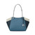 Michael Kors Jet Set Large Color-Block Signature Logo Shoulder Bag 35S5STVE3B-Denim