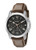 Fossil Men's FS4813 Grant Stainless Steel Watch with Brown Leather Band