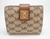 Michael Kors Natalie Coated Canvas Medium Bifold Wallet (Natural and Luggage)  32F6ANEE2V-969