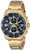 Invicta Men's 14878 Specialty Chronograph Dark Blue Textured Dial Gold Ion-Pl...